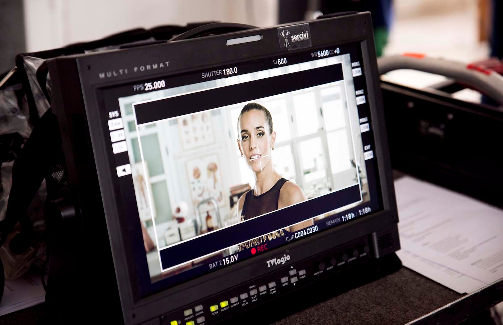 Ona Carbonell, en el rodaje del anuncio de Navidad de Campofrío.