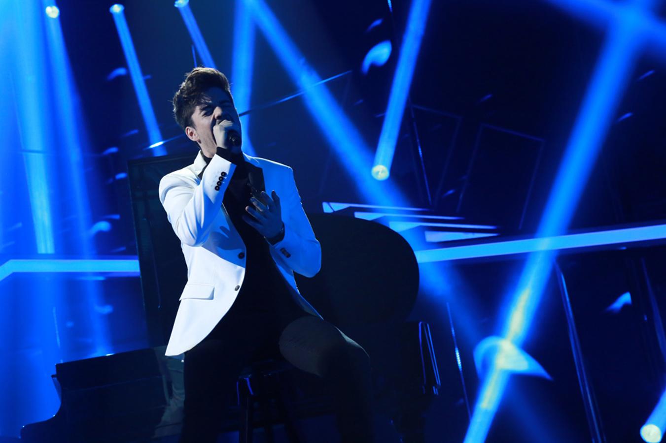 El nominado se atrevió con una canción de Bruno Mars, por segunda vez, con "When I was your man".