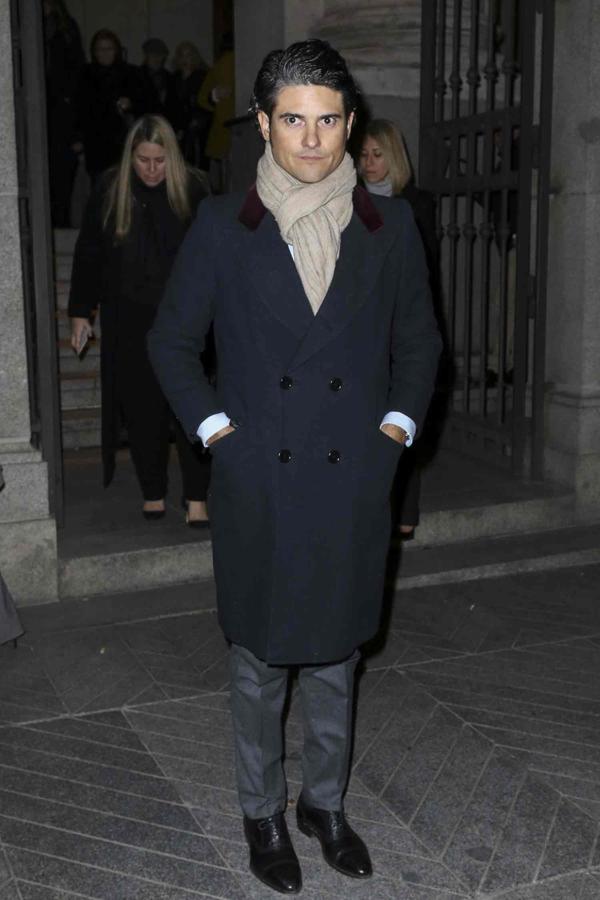 Julián Porras, marido de Olivia de Borbón, asistió al funeral de Carmen Franco.