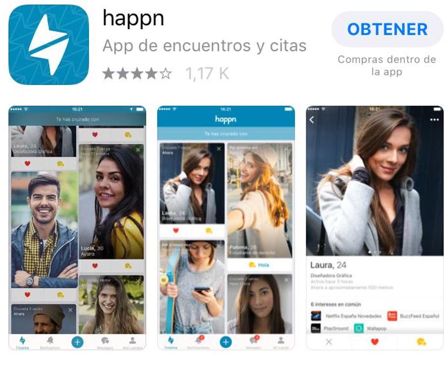 Es una firma más que consolidada, pero destacamos su funcionalidad Crushtime', que presenta al usuario las fotos de cuatro usuarios con los que se ha cruzado recientemente. Solo uno de ellos ha dado 'Like' a su perfil. Si acierta quién ha sido, tendrá la posibilidad de iniciar una conversación con él o ella.