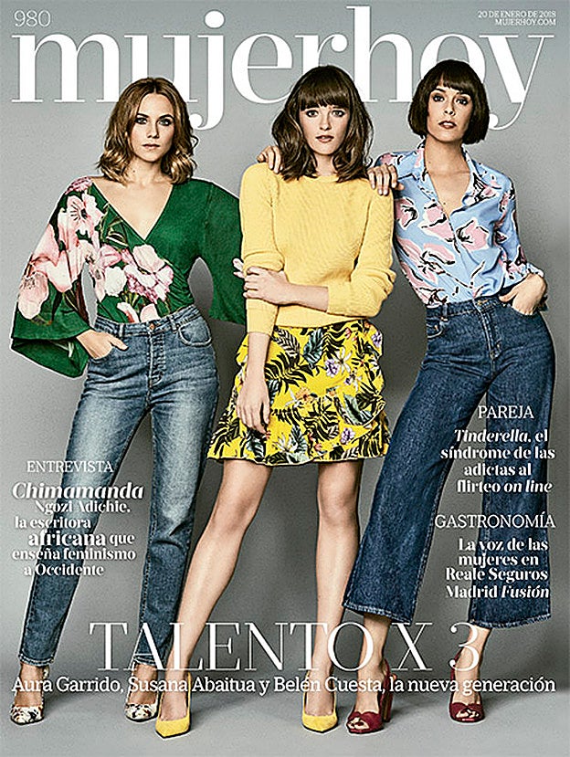 Aura Garrido, Susana Abaitua y Belén Cuesta, en una foto de Chesco López con estilismo de José Herrera. Looks de pelo de L'Oreal Professionnel.