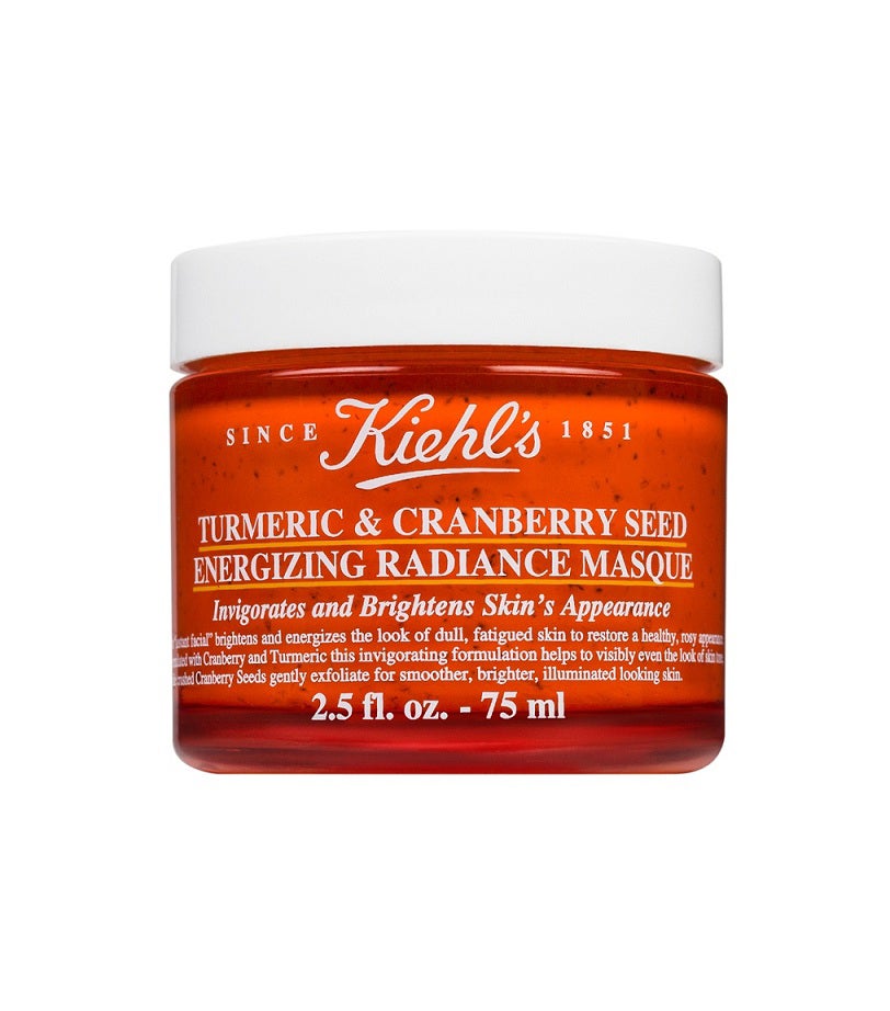 Cúrcuma: Mascarilla Energizante Cranberry de Kiehl's. También incluye arándano rojo, en una fórmula vigorizante para conseguir una tez lisa, radiante y luminosa. 39 €