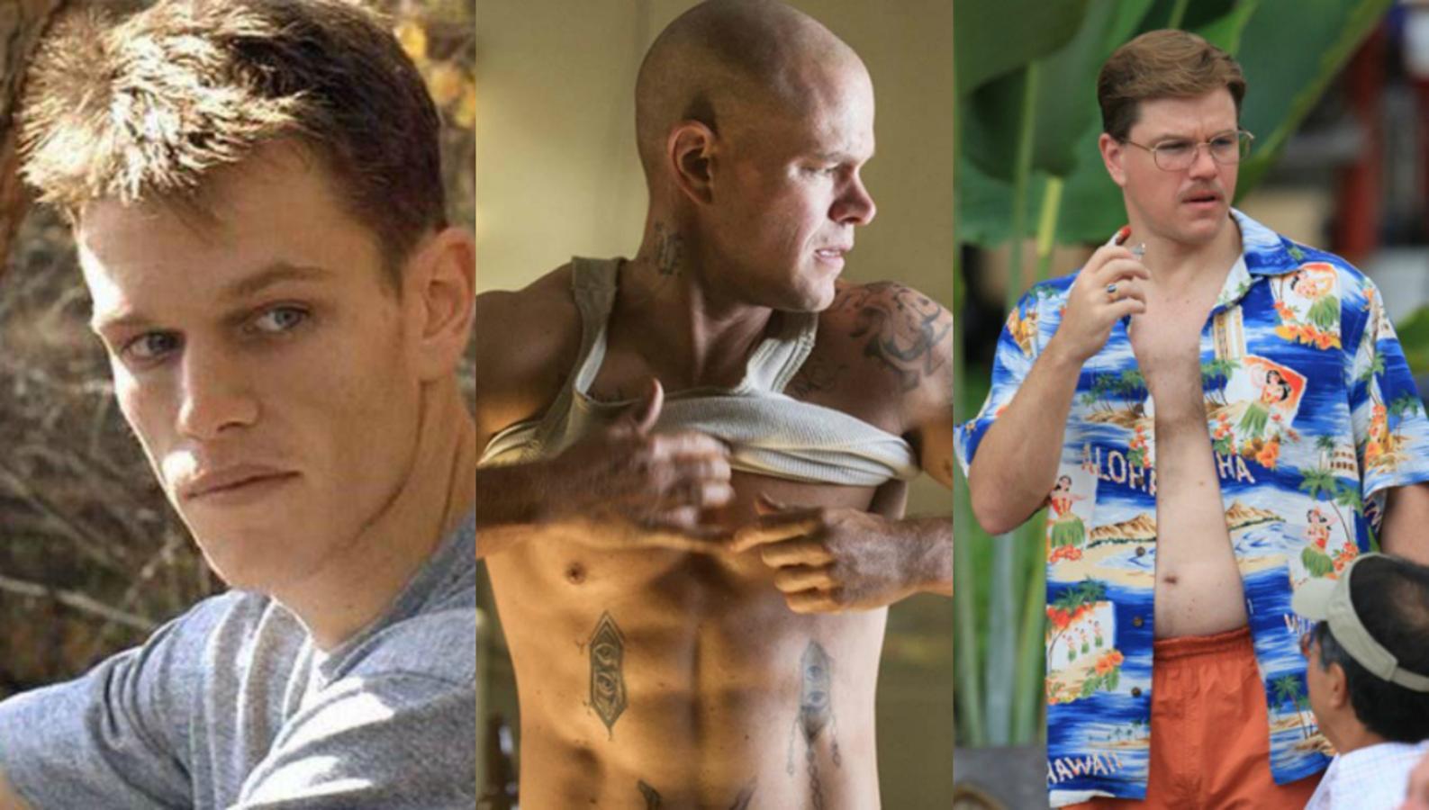 Matt Damon cambió de peso para interpretar un papel en varias ocasiones, entre las que destaca 'En honor a la verdad' y 'El soplón'.