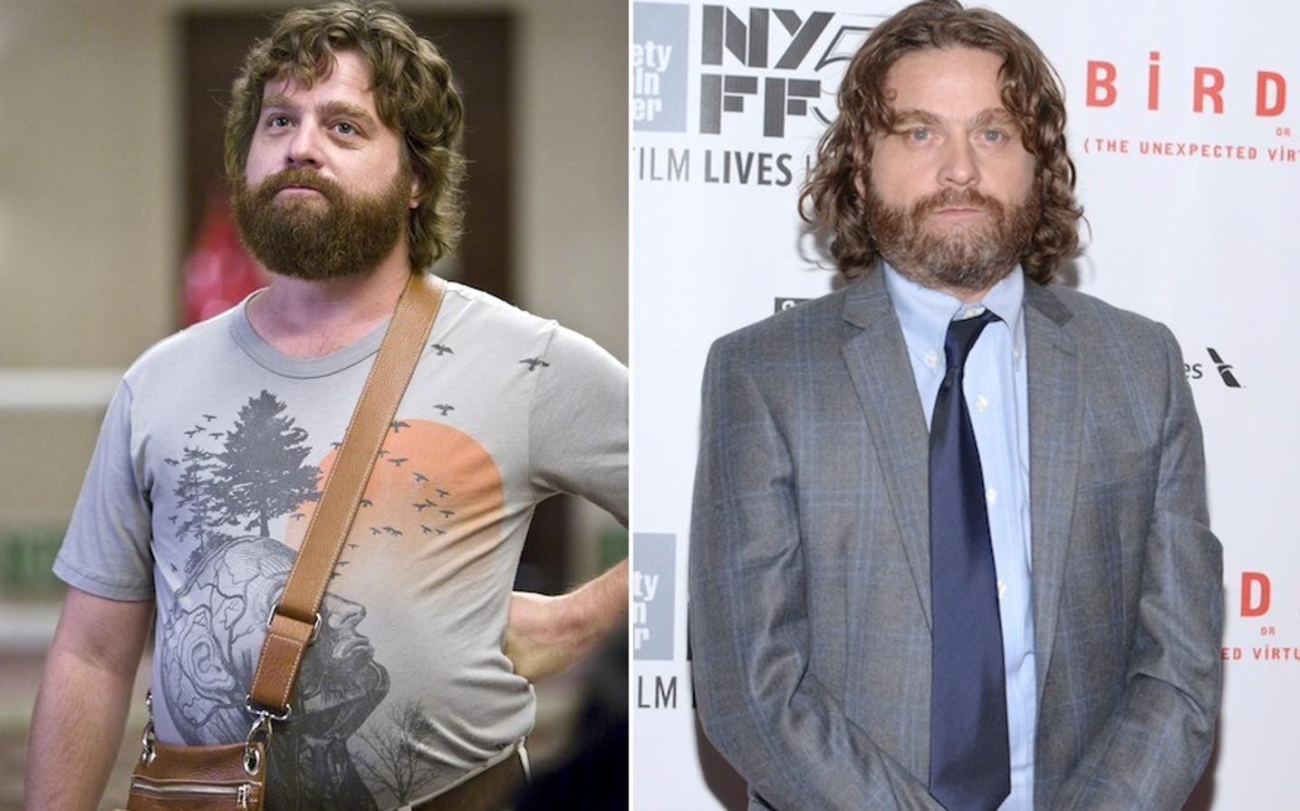 Zach Galifianakis llevó una vida de descontrol en la que el alcohol fue el protagonista. En cuanto ha logrado dejarlo, ha perdido 30 kilos.