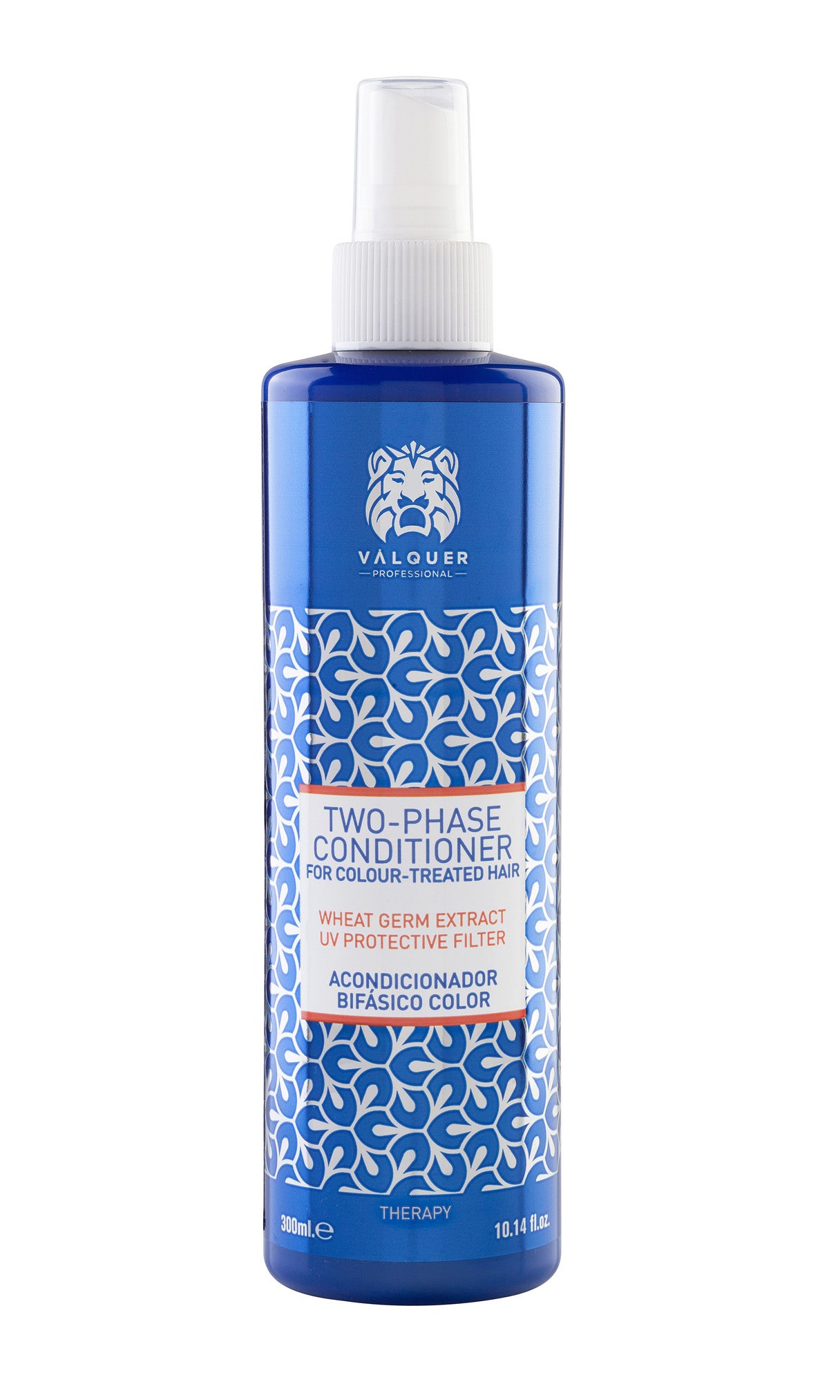 Acondicionador bifásico color de Válquer. Un acondicionador sin aclarado con una fórmula que reaviva el color del cabello. (12,9€)