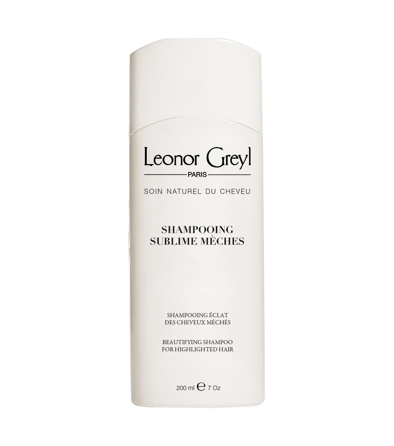 Champú Sublime Mèches de Leonor Greyl. Con proteína de quinoa, sin gluten, sin sulfatos y sin parabenos, prolonga y protege el color en cabellos con mechas. (37€)