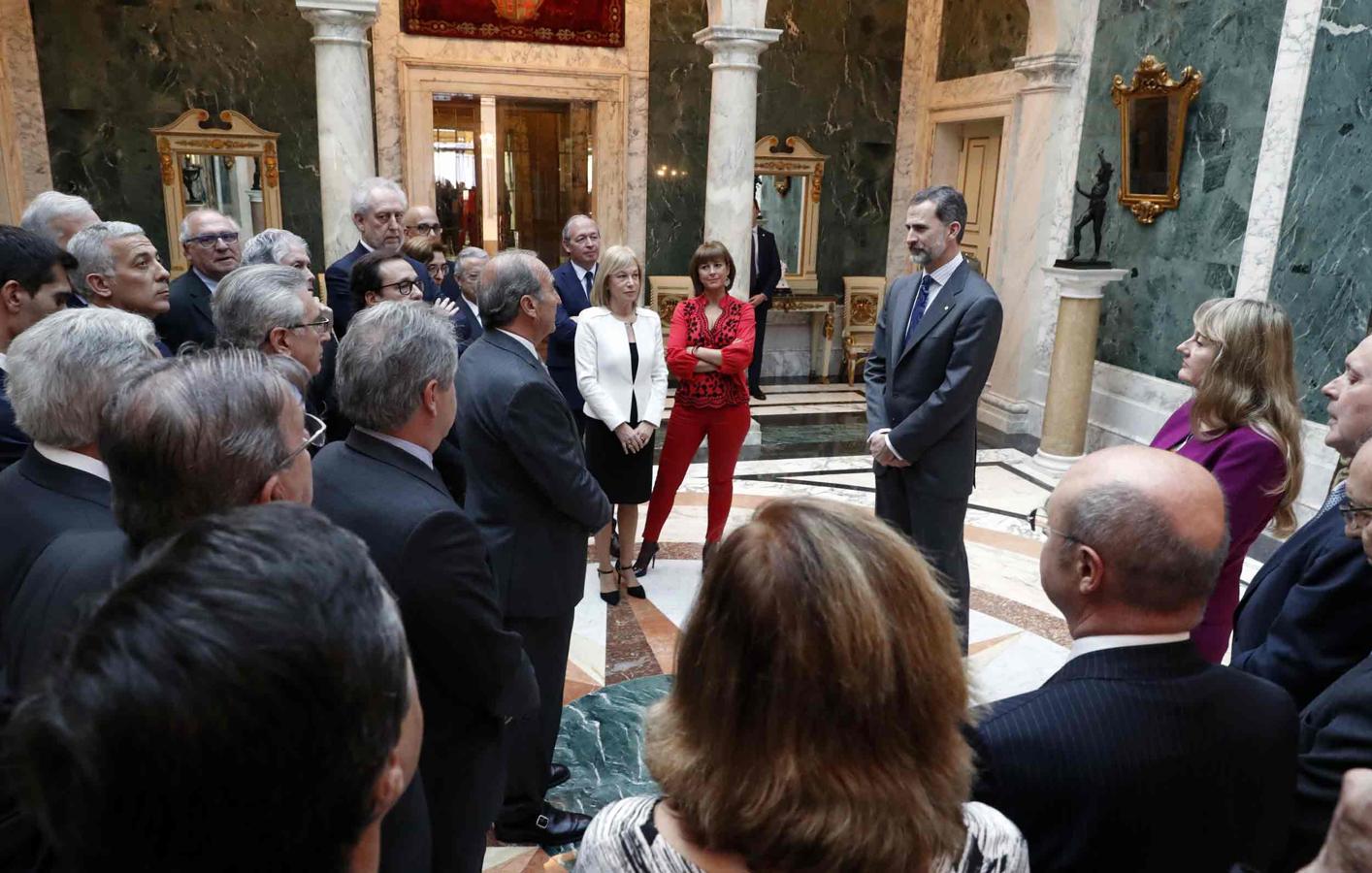 Felipe VI durante el acto Foment Treball.