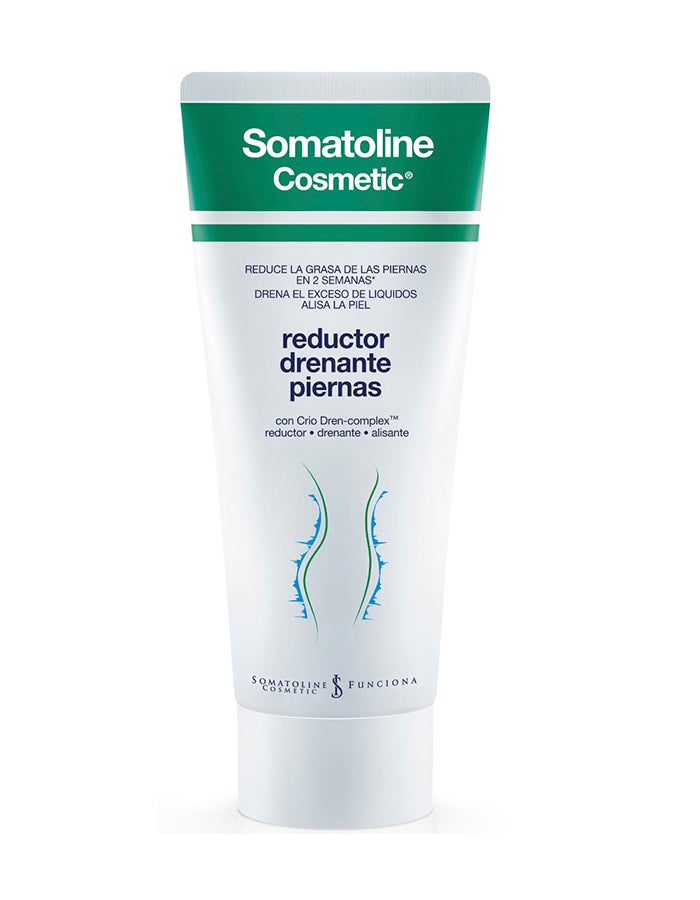 Reductor Drenante Piernas de Somatoline. Con efecto hielopara dar un masaje que que favorezca el retorno venoso. (36 €)