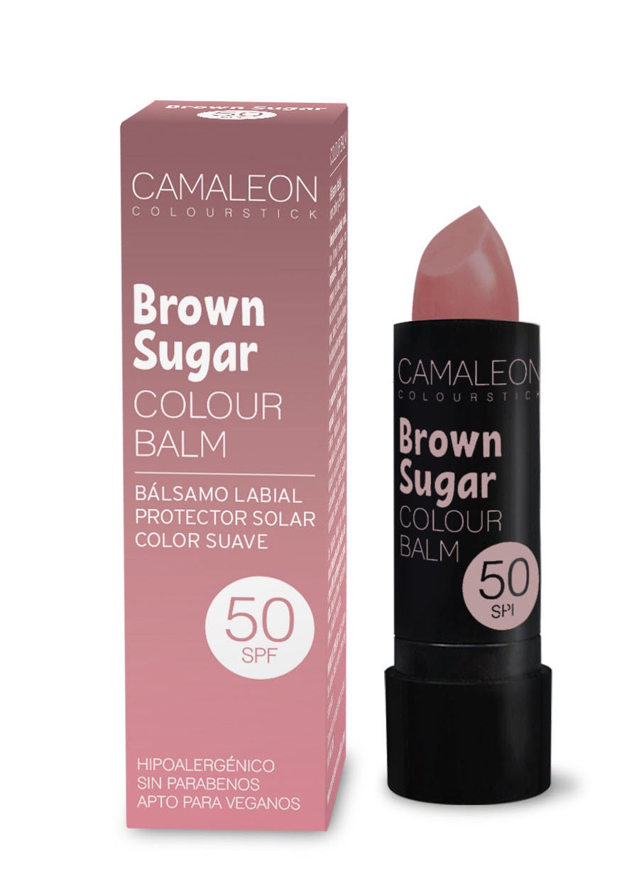 Bálsamo labial con color de Camaleon. Una fórmula con ingredientes naturales, que aporta un toque de color en los labios. SPF50 y veganos. 3 tonos. (6,90€, herbolarios, farmacias)