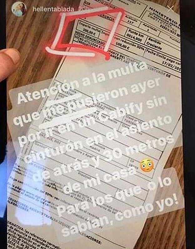 La foto que compartió Elena Tablada en su stories.