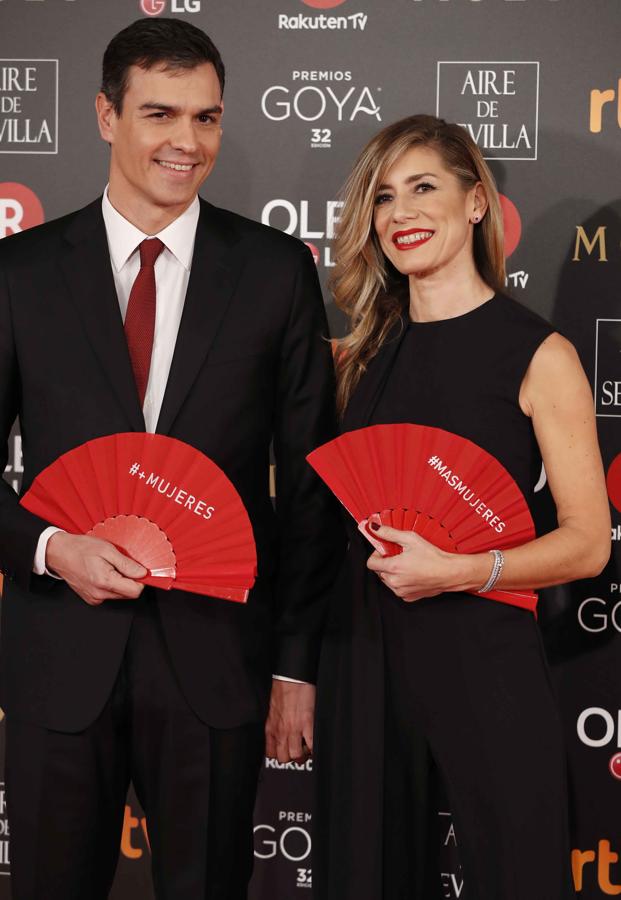 Pedro Sánchez junto a su mujer, Begoña Gómez.