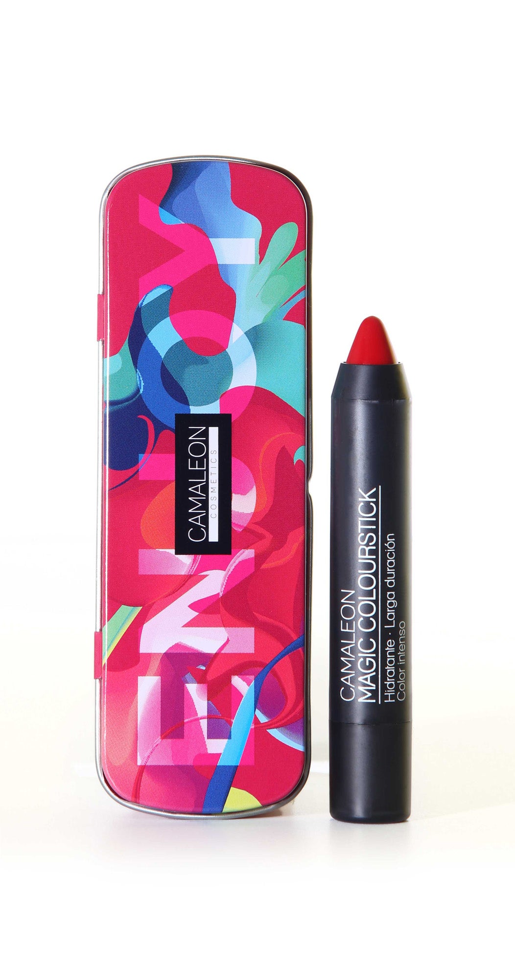Labial Camaleón Edición Limitada Rojo. Labial mágico con aloe vera, manteca de cacao y rosa mosqueta. (7,90€)