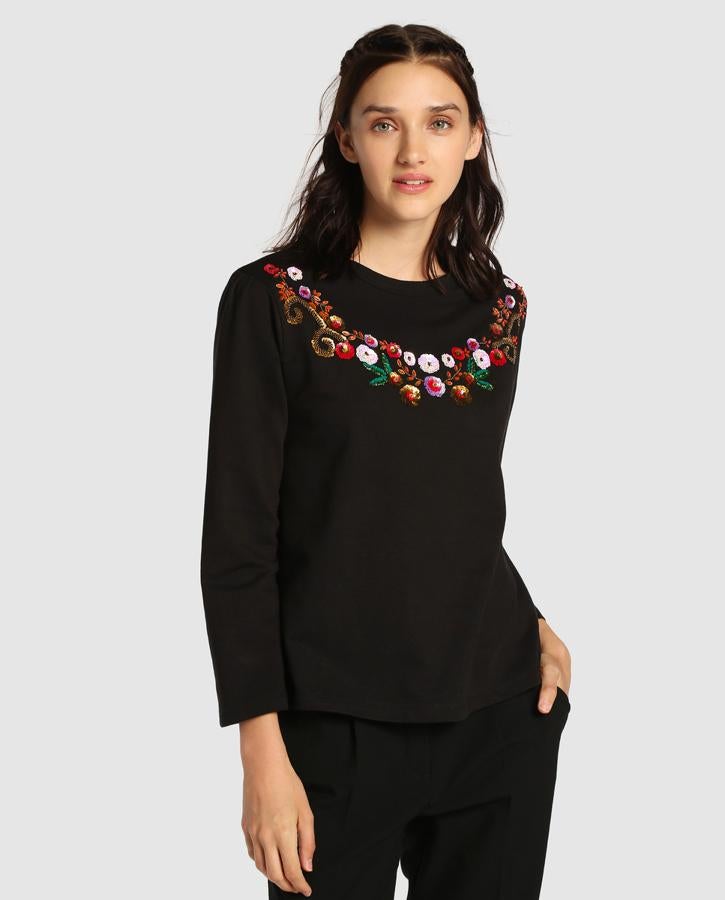 Sudadera con bordados de Fórmula Joven para El Corte Inglés. Precio: 9,99 euros.