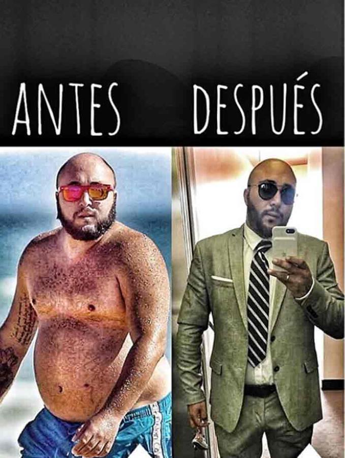 Así presumía Kiko Rivera, con esta comparativa, del cambio de su cuerpo en una imagen colgada en las redes el 17 de octubre de 2017.