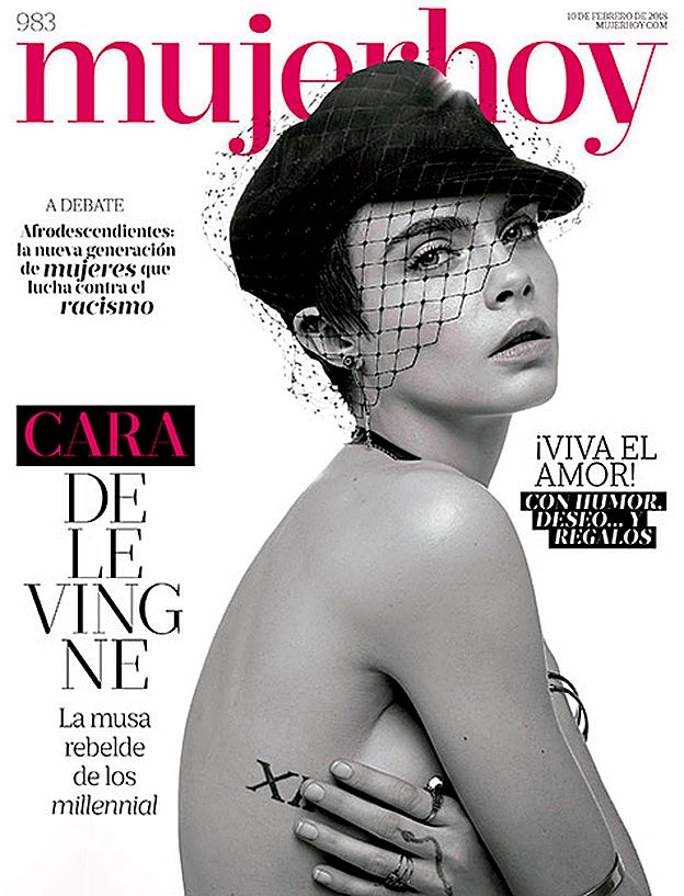 Cara Delevingne, imagen de Capture Youth de Dior, en una foto de Jean-Baptiste Mondino para Parfums Christian Dior.