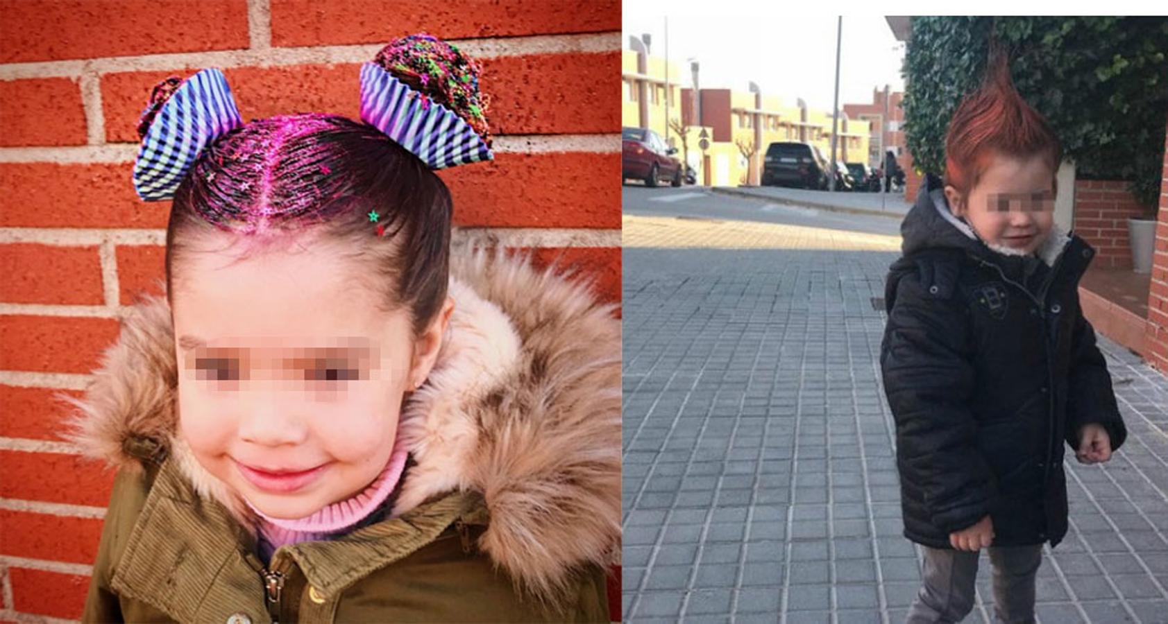 Mireia Canalda tampoco se olvidó de disfrazar a sus dos pequeños. Nuno se convirtió en un auténtico rockero punky y la pequeña Inés se vistió de 'Cup Cake'.