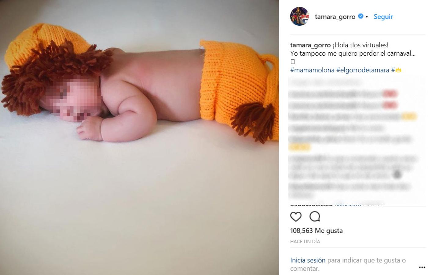 Tamara Gorro convirtió a su pequeño Antonio en un adorable y pequeño león.