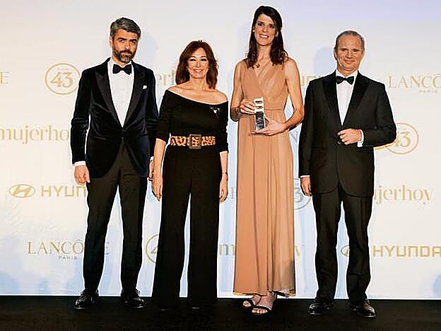 Luis Enriquez, Ana Rosa Quintana, Ruth Beitia y Leopoldo Satrústegui.