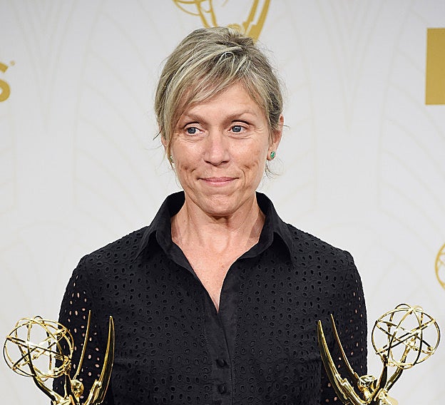 Frances McDormand con su look desenfadado.