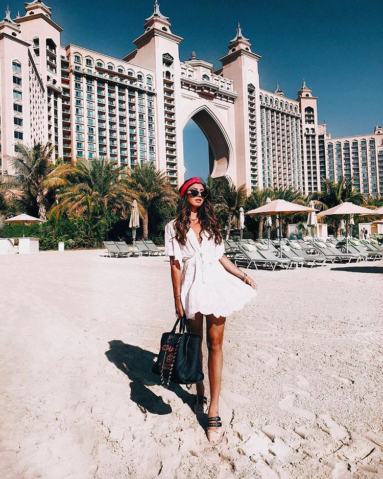 Atlantis The Palm, Dubai: 247 mill seguidores en Instagram. Ya solo mirar su fachada impresiona y más por la noche, con su juego de luces. Foto: @milenalesecret