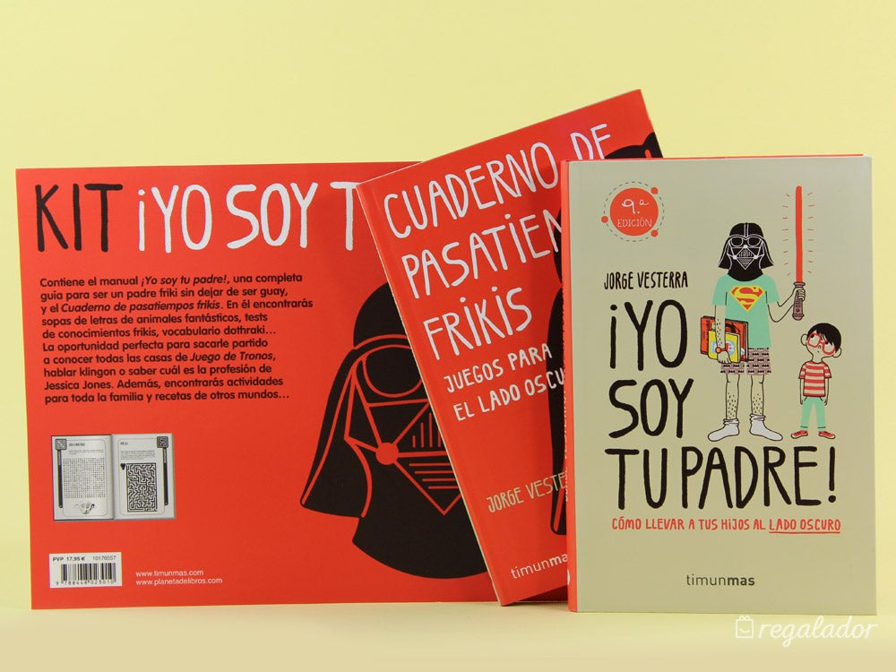 A los padres más frikis les encanta poder compartir su miniuniverso con los más pequeños de la casa. Por eso este libro: “¡Yo soy tu padre! Cómo llevar a tus hijos al lado oscuro”. 17,95€