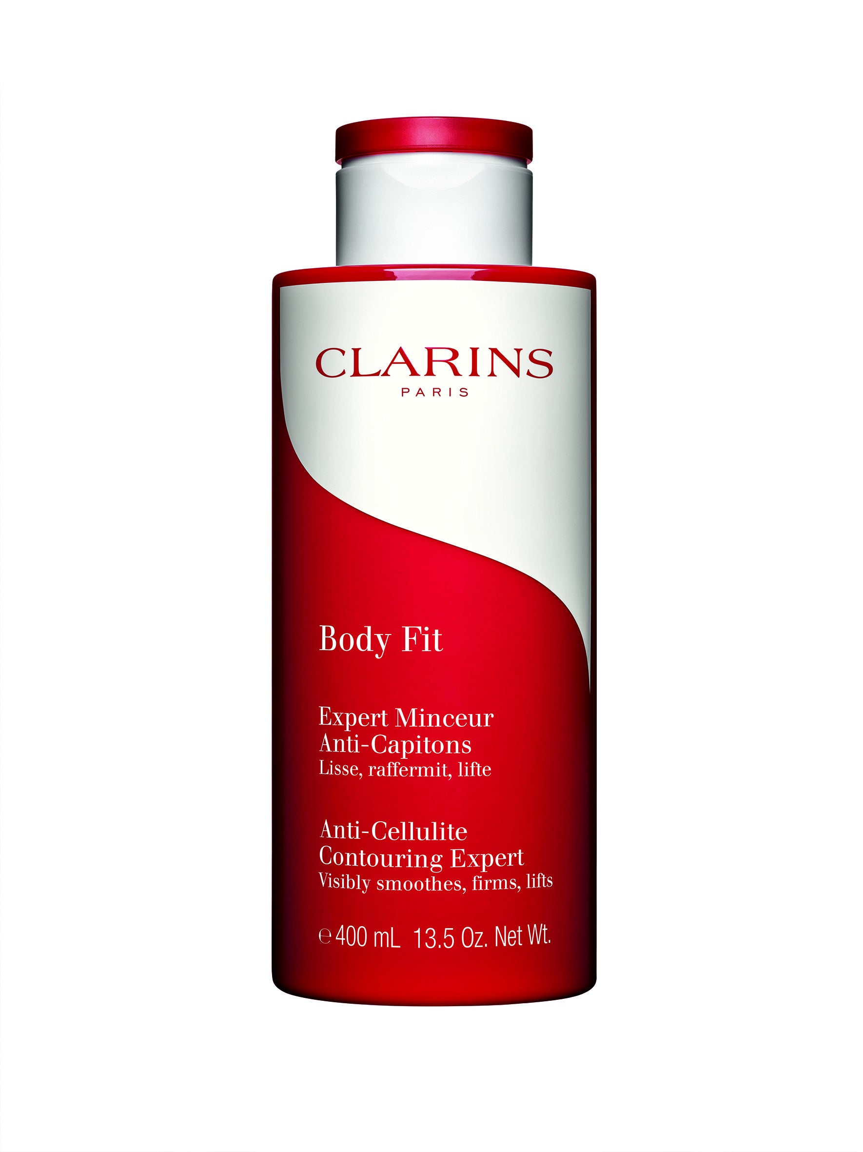 Body Fit de Clarins. Tratamiento contra la celulitis que actúa sobre los tres tipos de adipocitos causantes de la piel de naranja para afinar visiblemente la figura. (79,95€, 400ml)