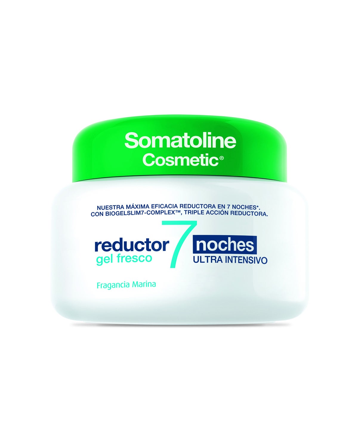 Reductor Gel Fresco 7 Noches de Somatoline. Su fórmula potenciada y concetrada en activos reductores aprovecha la receptividad nocturna de la piel para reducir la celulitis. (49,90€).