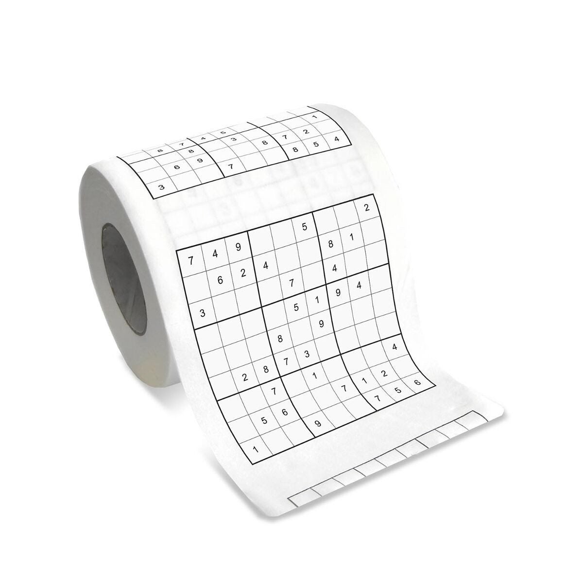 Papel de WC con sudoku de regalos.es: 6,90 euros.