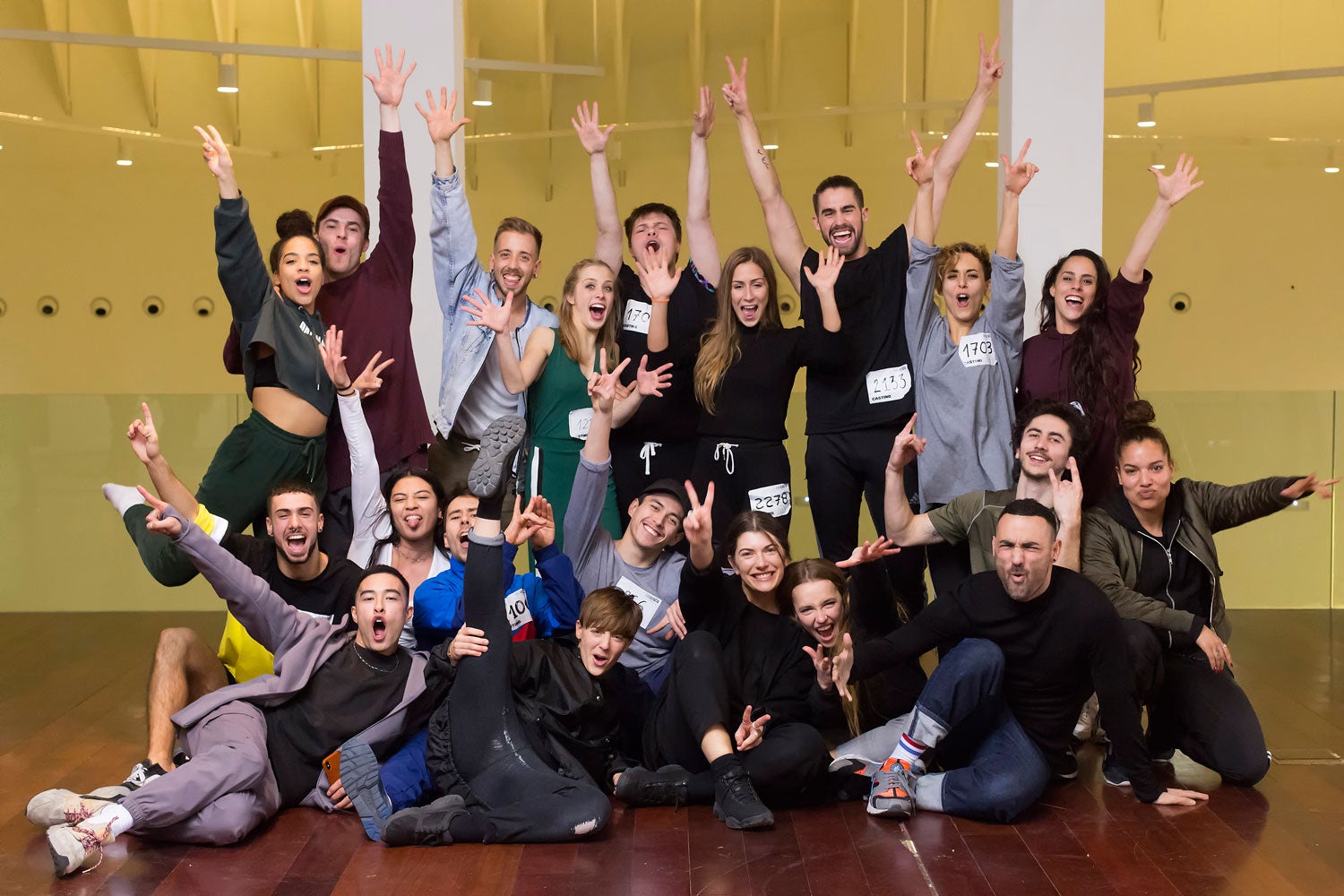 Foto de grupo del casting final de 'Fama, a bailar'.