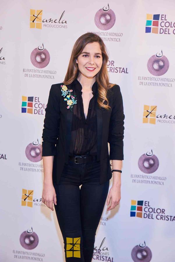 Natalia Sánchez entre los actores presentes en el estreno del documental de 'El fantástico hidalgo de la estepa póntica'.