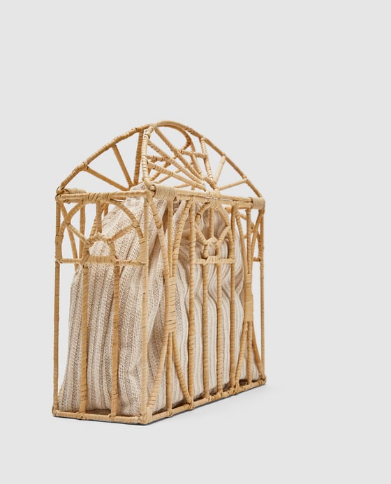 Cesta tipo jaula de Zara. Precio: 29,95 euros.