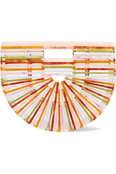 Clutch acrílico de varios colores, de Cult Gaia. Precio: 370 euros.