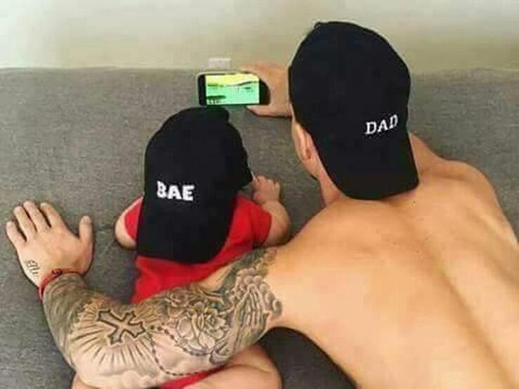 Fotos: Fotos tiernas de padres tatuados con sus hijos