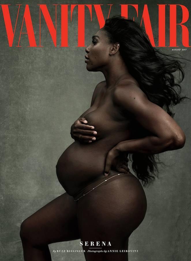 La tenista Serena Williams posó para la portada de 'Vanity Fair' del número de agosto de 2017.