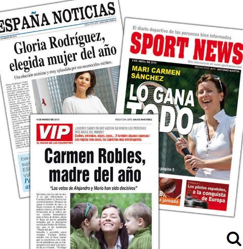 ¡Que se entere todo el mundo! Es la mujer del año y portada de la familia, de la casa y de su propio periódico. Desde 14.90€