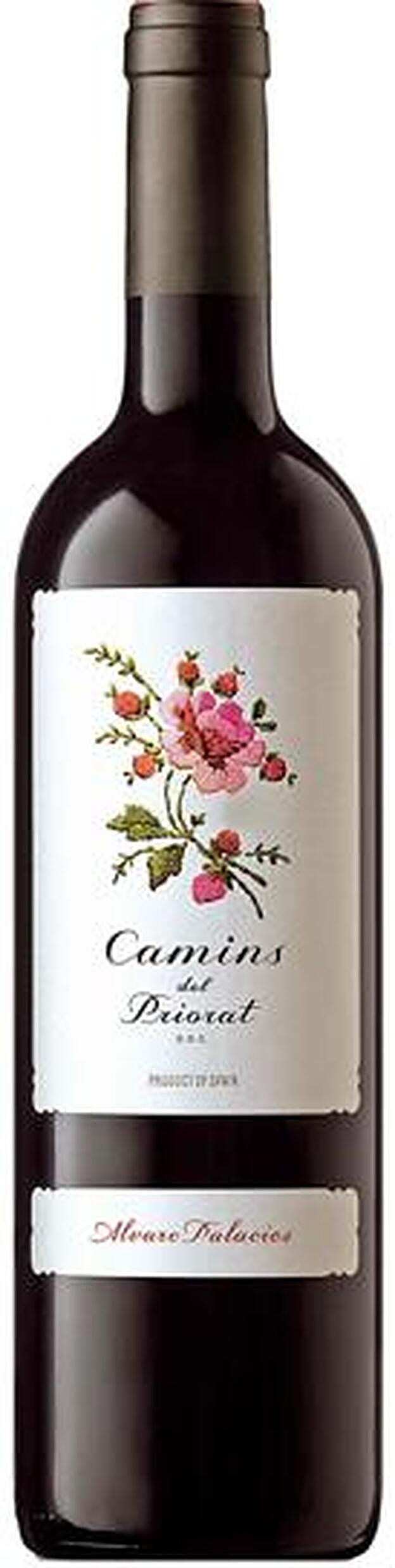 Botella de vino Camins del Priorat.