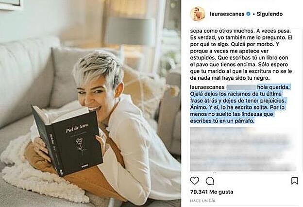Laura Escanes contesta contundente al mensaje.