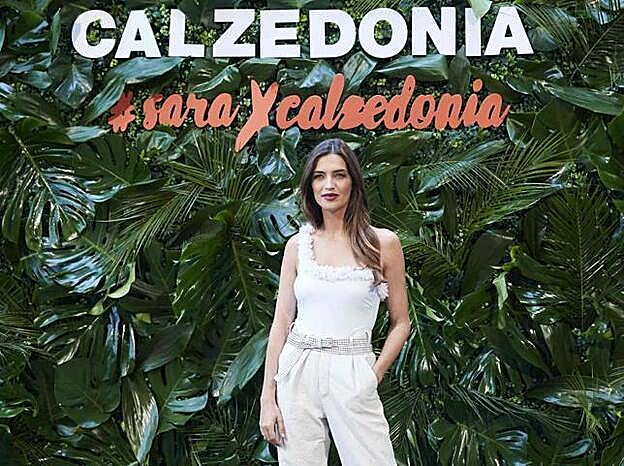 Sara Carbonero en la presentación de la nueva campaña de Calzedonia.