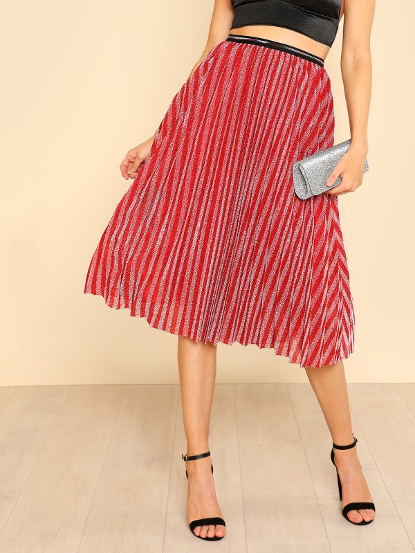 Falda plisada con brillo de Shein: 16,51 euros.