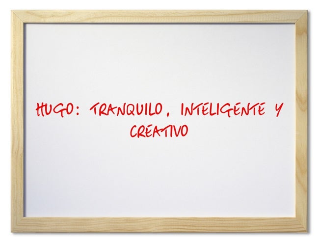 Hugo: Tranquilo, inteligente y creativo. Hugo hace referencia directa a inteligente y brillante del término Hug, germano, del que proviene. De ahí sus dotes y su capacidad de resaltar en su trabajo.