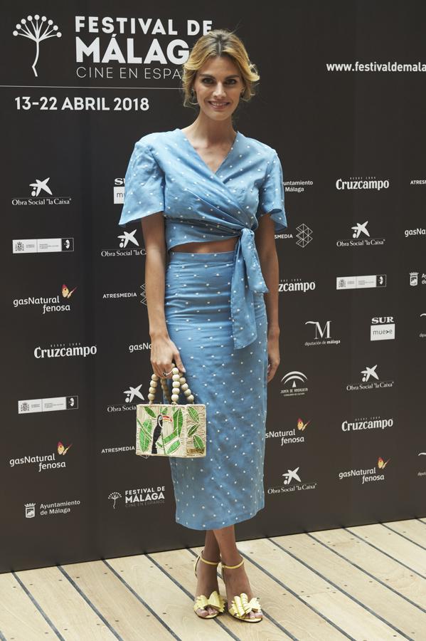 Amaia Salamanca, con un dos piezas de topos de Barey Collection