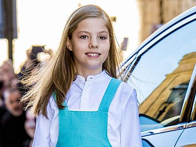La Infanta Sofía durante la Misa de Pascua en Palma Mallorca.