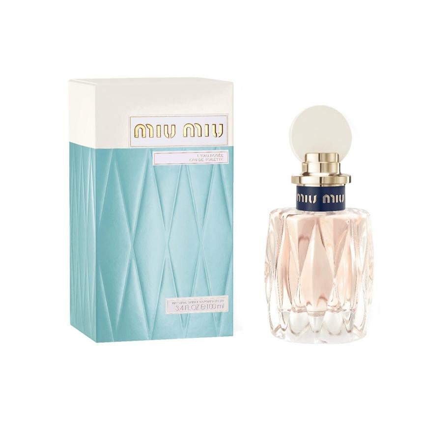 Una fragancia floral suave compuesta por lirio del valle y brotes de grosella negra.  Miu Miu L’Eau Rosée  (57 €, EDT 30 ml).