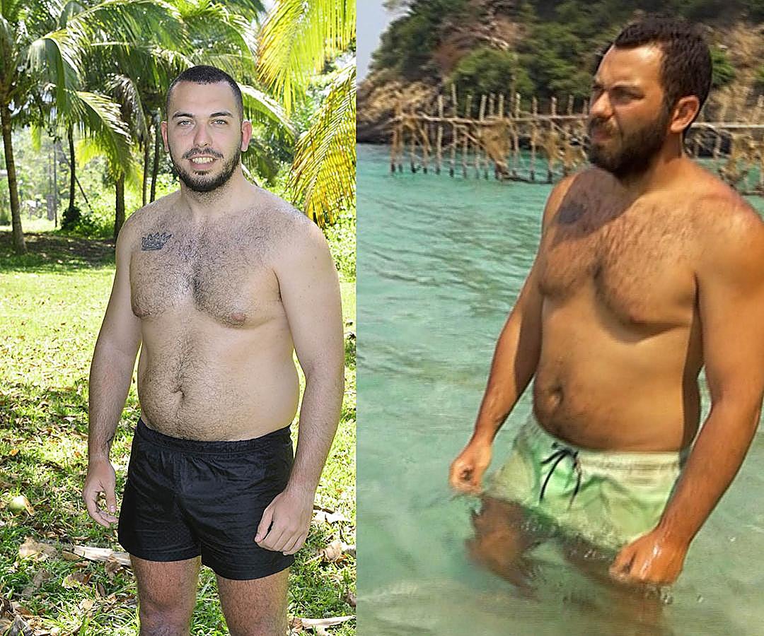 Es el último expulsado de 'Supervivientes'. En dos meses de concurso ha perdido 14 kilos.