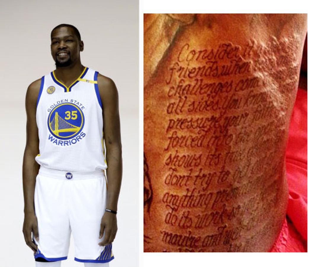 El famoso jugador de baloncesto tiene un gran tatuaje que ocupa toda su espalda. La errata está en la palabra final de dicho tatuaje donde debería poner 'mature' (maduro) se lee 'mautre'.