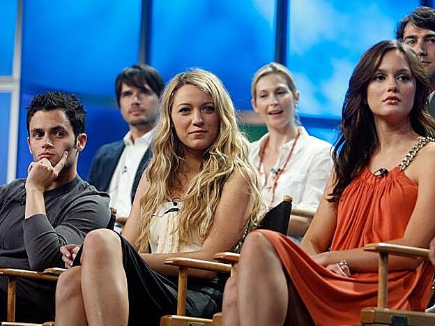 De izquierda a derecha: Penn Badgly, Blake Lively y Leighton Meester, en 2007.