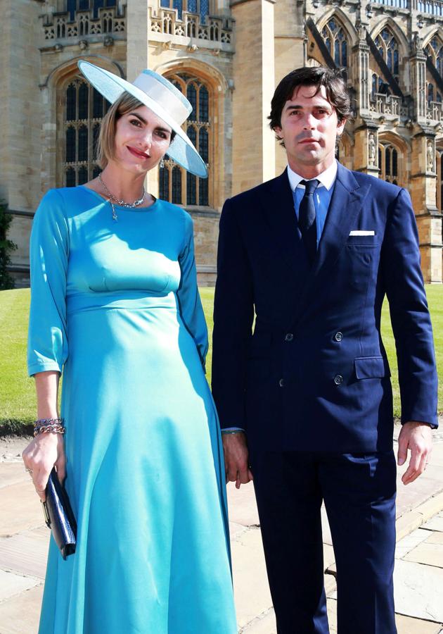 El polista Nacho figueras y su mujer, la exmodelo Delfina Blaquier han sido los primeros en llegar a la boda.