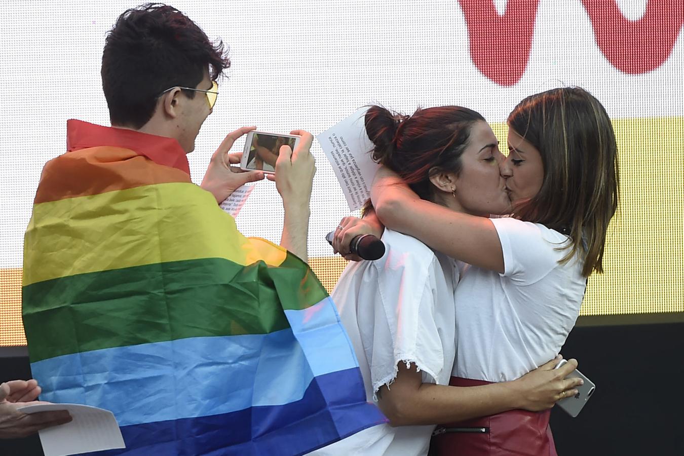 La pareja no duda en mostrar su amor públicamente cada vez que tiene ocasión.