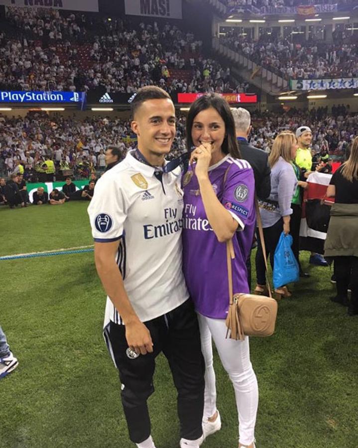 Macarena Rodríguez es la mujer de Lucas Vázquez, de quien está embarazada y al que apoyará con la Selección Española.