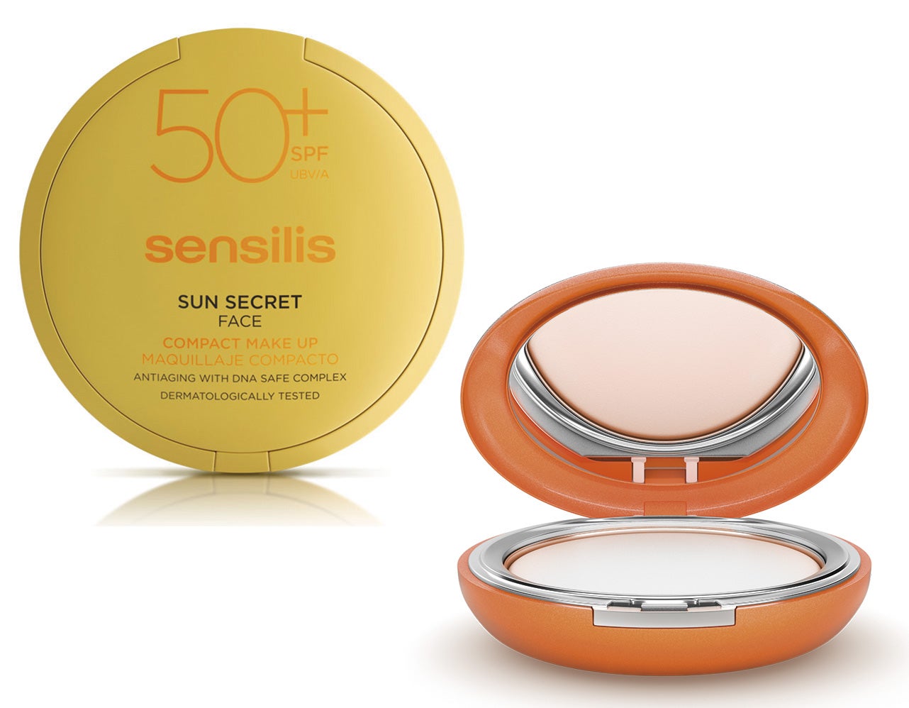 El gesto más fácil y completo con esponja de aplicación incluida. CubreN imperfecciones, te ofrecen un efecto buena cara inmediato y se encargan de todo lo que tiene que ver con las agresiones del sol. ¡Qué más se puede pedir! Sun Secret Maquillaje Compacto SPF50 de Sensilis (22,50€) / Sun Sensitive Luminous Compact Invisible Cream SPF50 de Lancaster (28€)